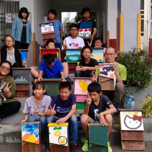 2017年本館在彰化二水水國中的蝙蝠屋DIY教學